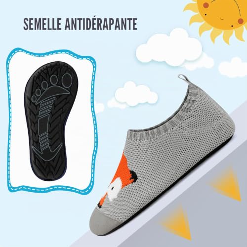 Detalle de Kyopp Chaussons Enfant Respirants Antidérapants – Doux et Sécurisés