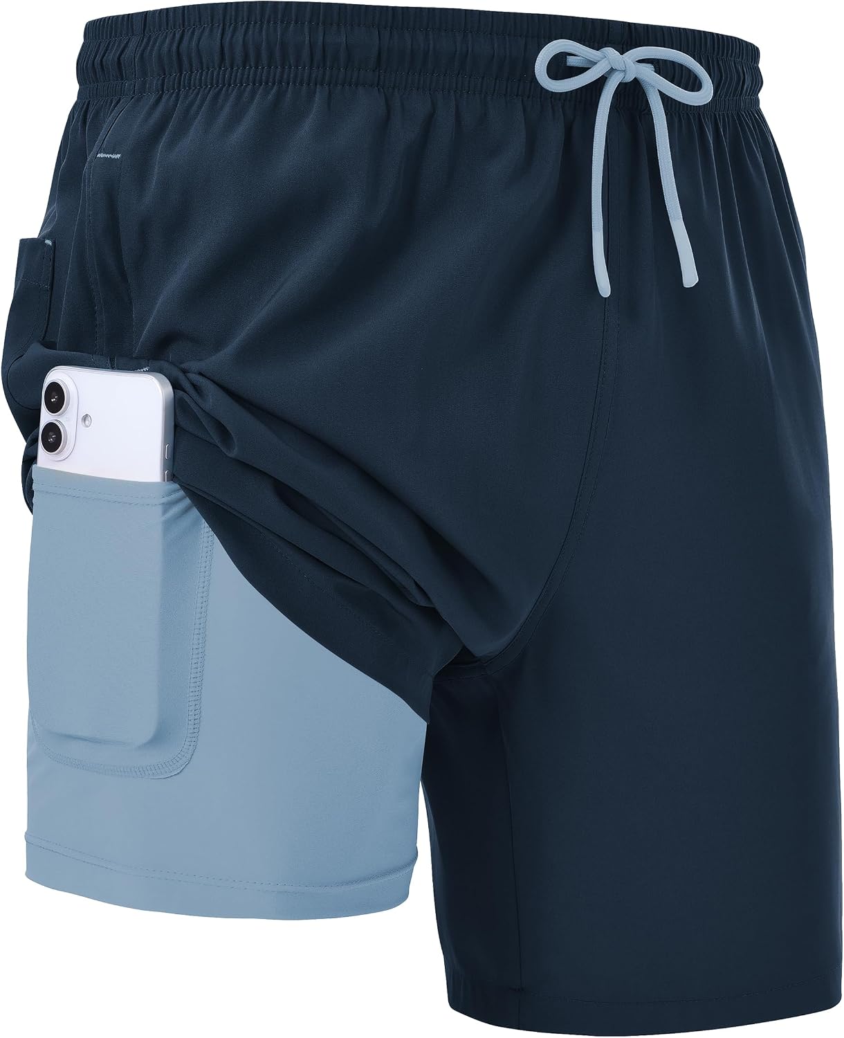 Detalle de Zoofly Badehosen Herren – Schnelltrocknende Badehose mit Innenfutter, UPF50+ und praktischen Taschen