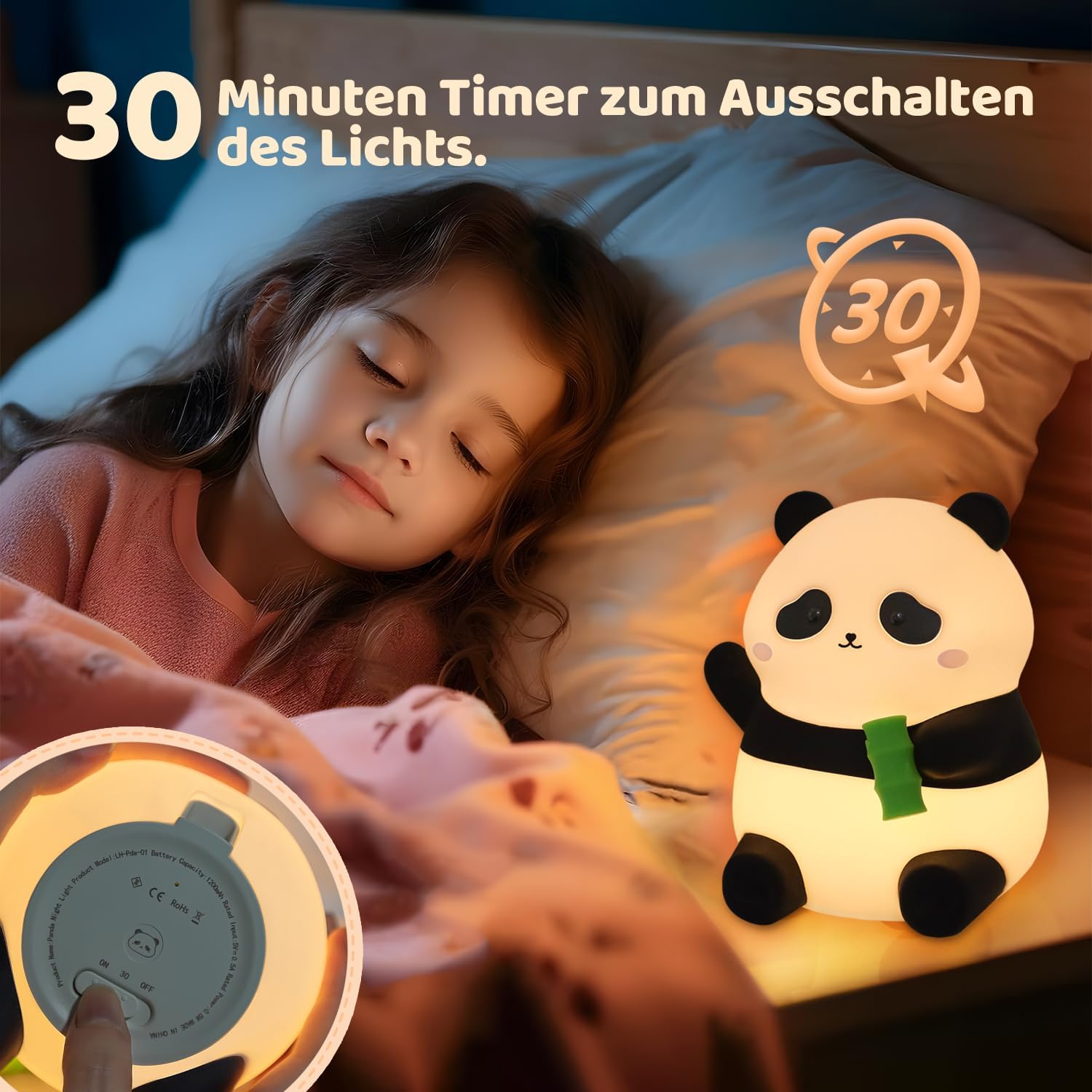 Thumbnail 3 de Rytinazzz Panda Lampe 50 Std Laufzeit 🐼
