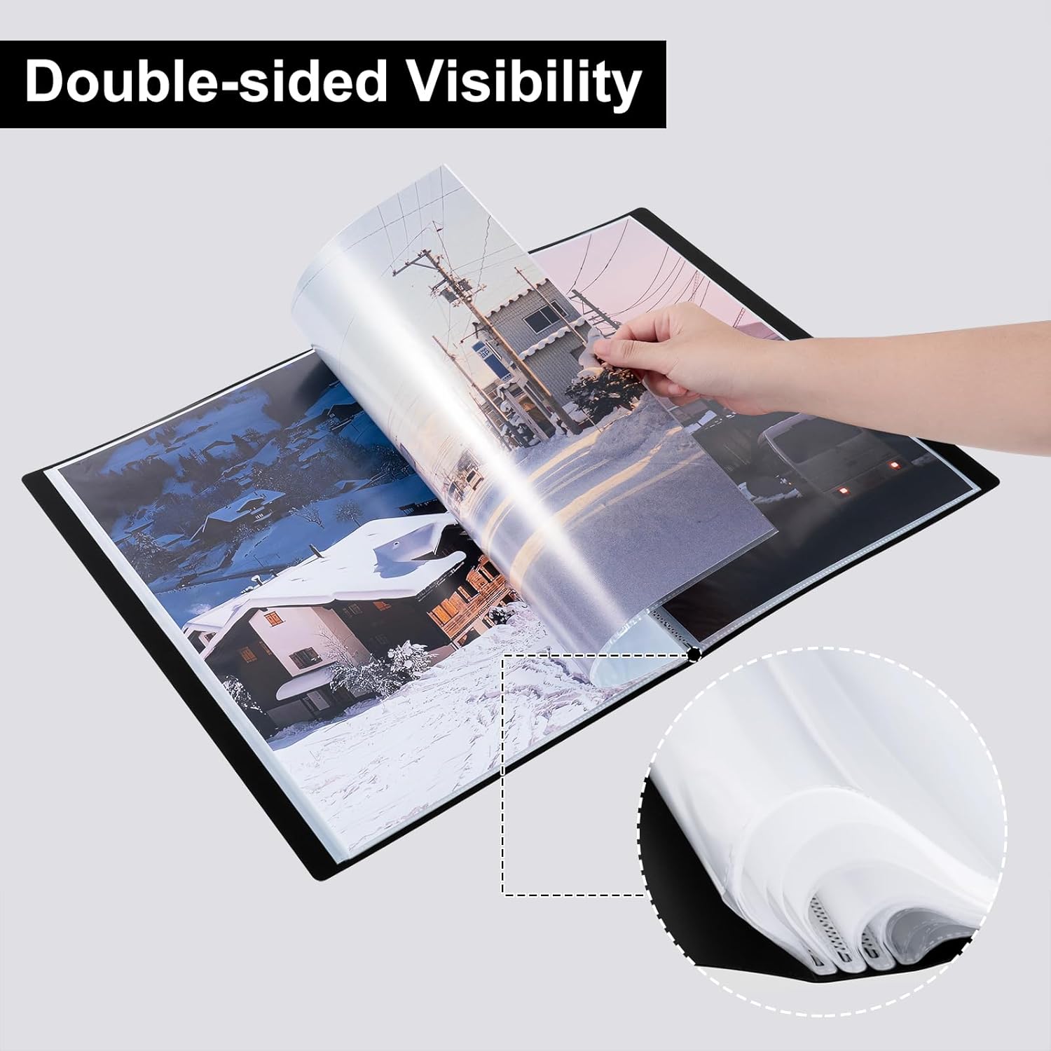 Thumbnail 3 de Srvnpioy Lot de 2 classeurs de présentation A3 📁