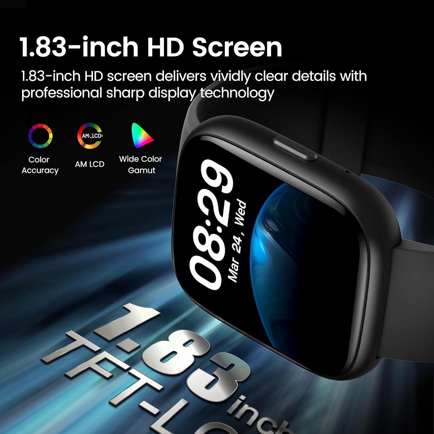 Detalle 2 de Smart Watch with Alexa Built-in 1.83" Fitness Tracker