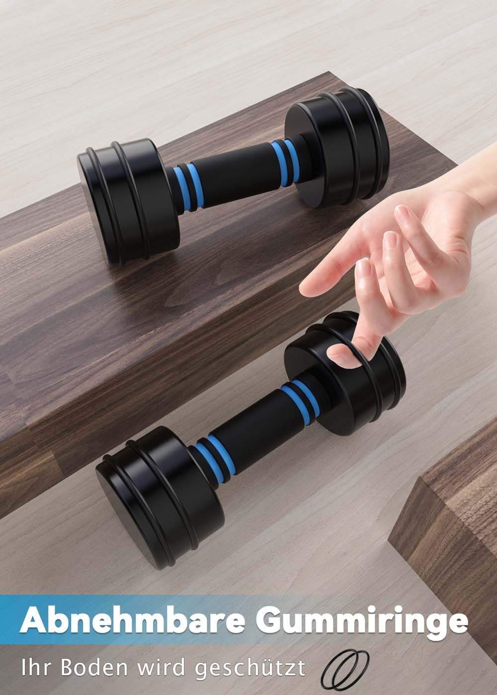 Thumbnail 5 de Northdeer Steel Ultracompact Adjustable Chrome Dumbbells (2.5kg–25kg) with Foam Handles