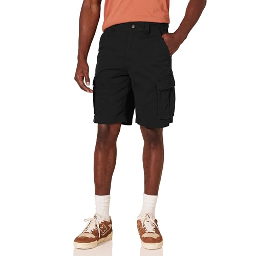 Detalle de Amazon Essentials Pantalones Cortos Cargo de Corte Clásico para Hombre (25 cm) en Negro, 40W