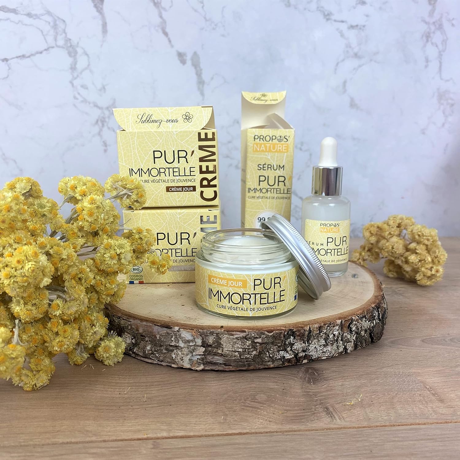 Detalle 2 de Crème Visage Jour Pur'Immortelle Bio – Soin anti-âge de PROPOS'NATURE (50 ml)