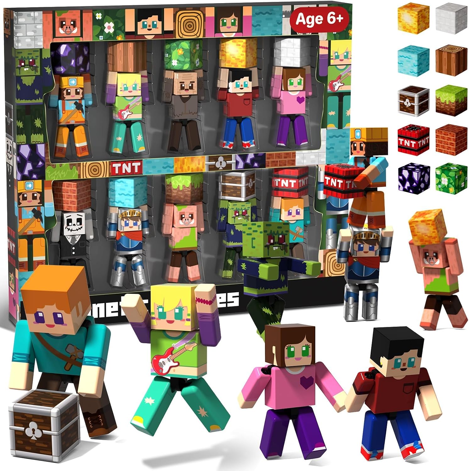 Detalle de GraceDuck 20-Piece Rotatable Magnetic Action Figures