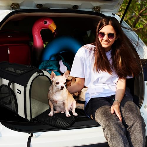 Thumbnail 6 de Zavothy sac de transport pliable pour chat et chien, respirant, taille S beige