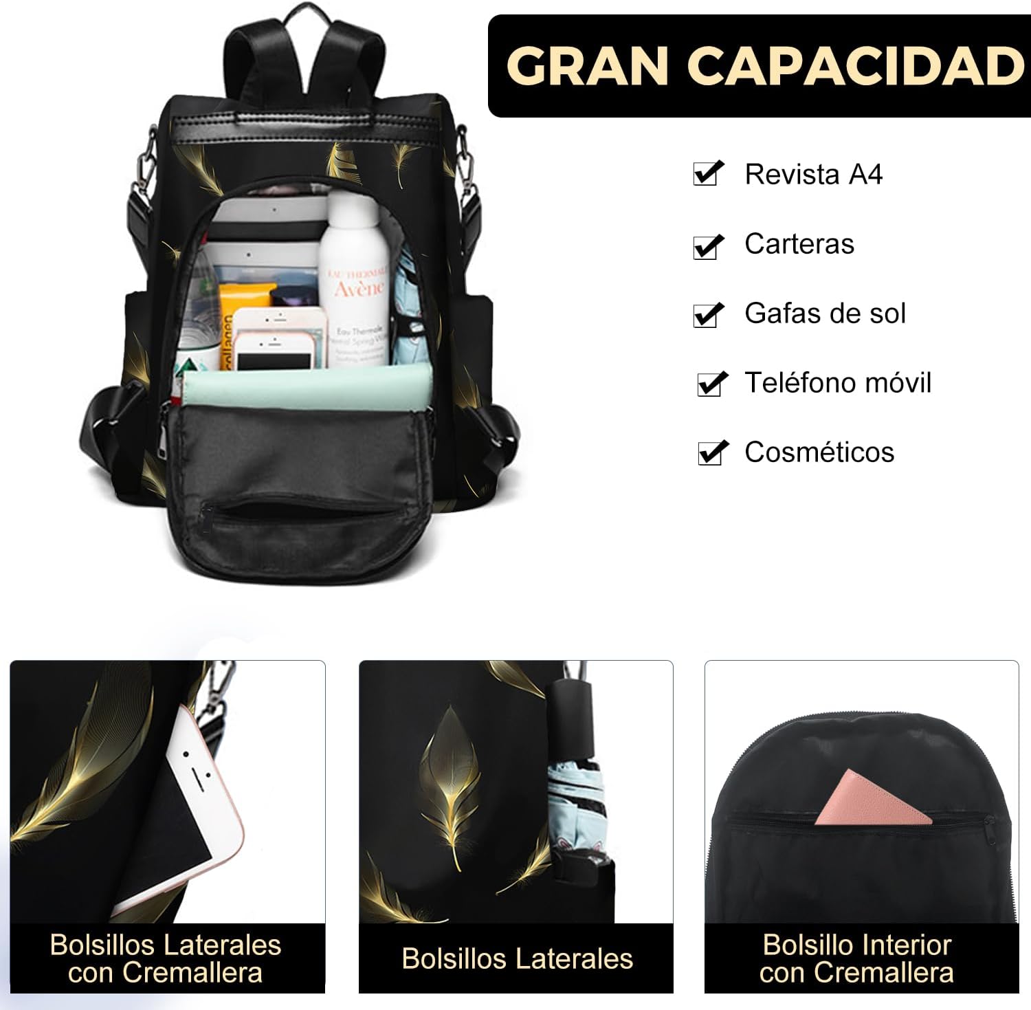 Thumbnail 2 de Fmeida Mochila Antirrobo Mujer 32x15x33 cm
