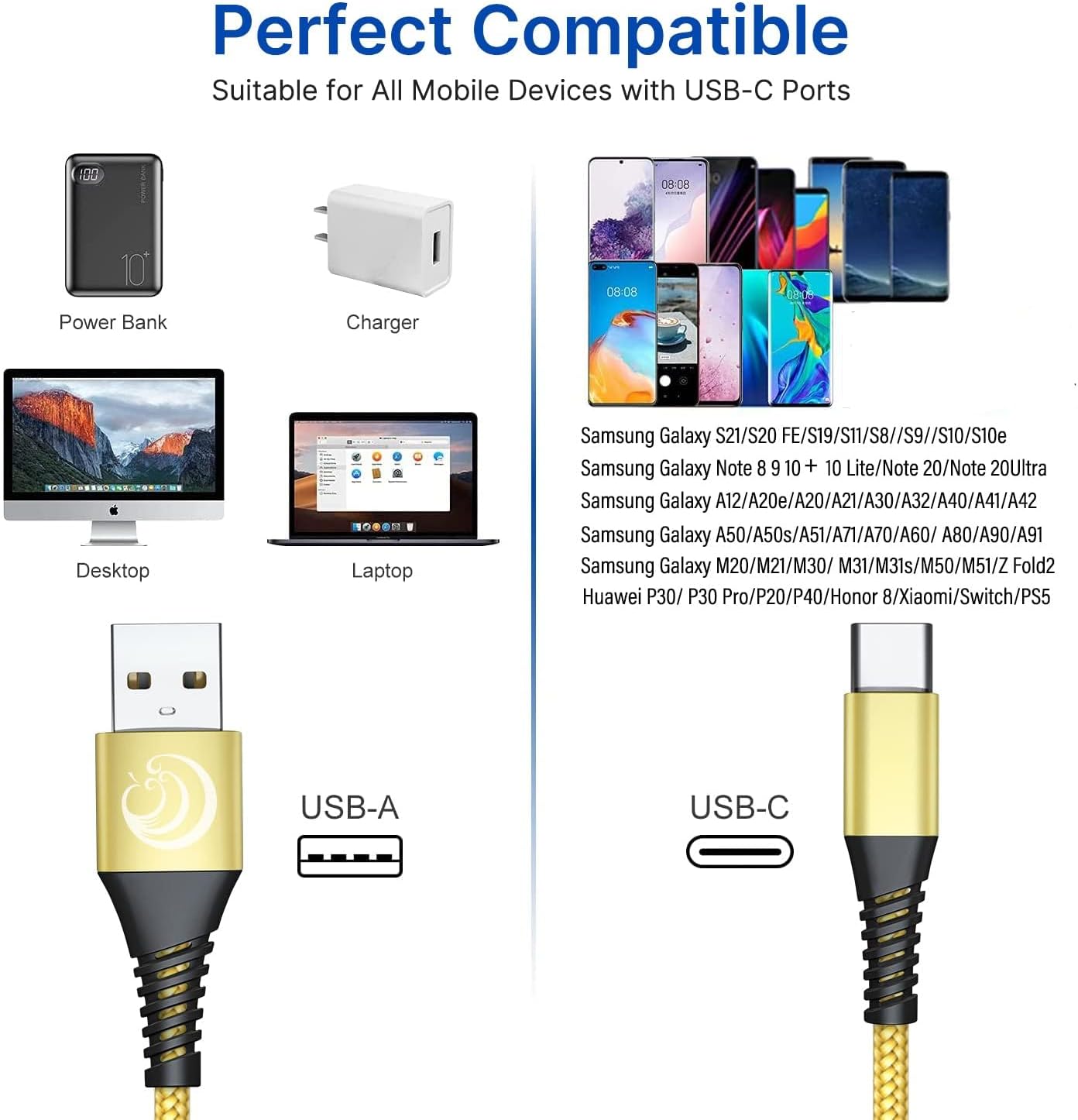 Thumbnail 3 de USB C Charger Cable 2m 3Pack for mobiles