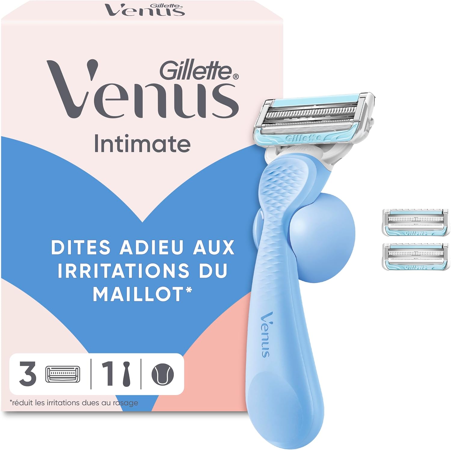 Detalle de Gillette Venus Intimate pour le maillot : rasoir femme réutilisable + 3 recharges de lames
