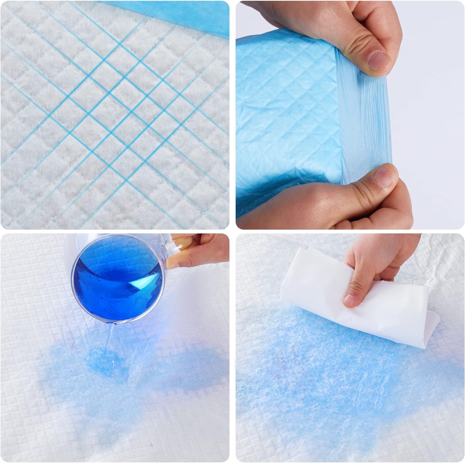 Detalle de BESTLE Extra-Large Dog Potty Pads (28 x 34 in), 40 Leakproof Training Pads