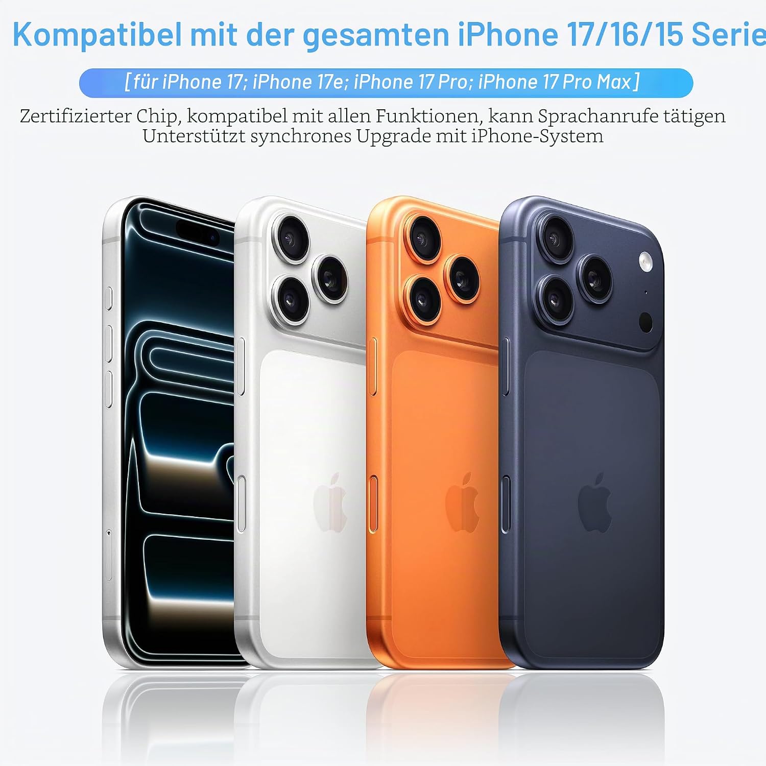 Detalle de suohong iPhone 17 Air USB‑C Kopfhörer mit Kabel (MFi-zertifiziert) – In‑Ear mit Mikrofon und Lautstärkeregler