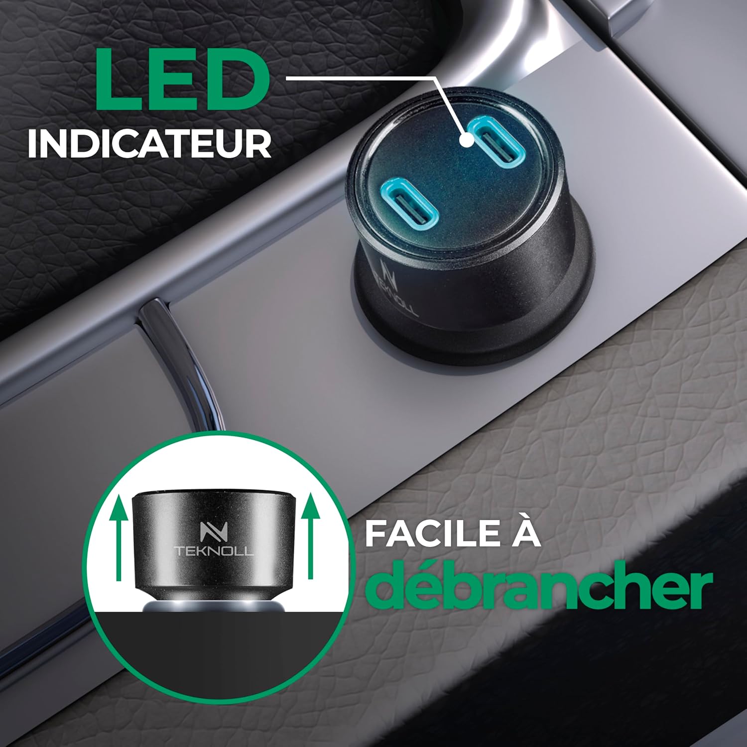 Thumbnail 3 de Teknoll Chargeur Rapide 65 W voiture