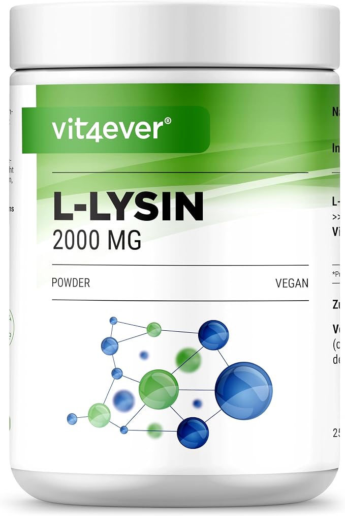 Imagen de Vit4ever L-Lisina en polvo 500g | Vegan, Alta Solubilidad en OfertitasTOP