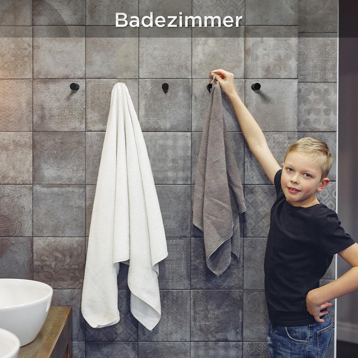 Thumbnail 1 de HAUSIST Wandhaken 3er Set Schwarz