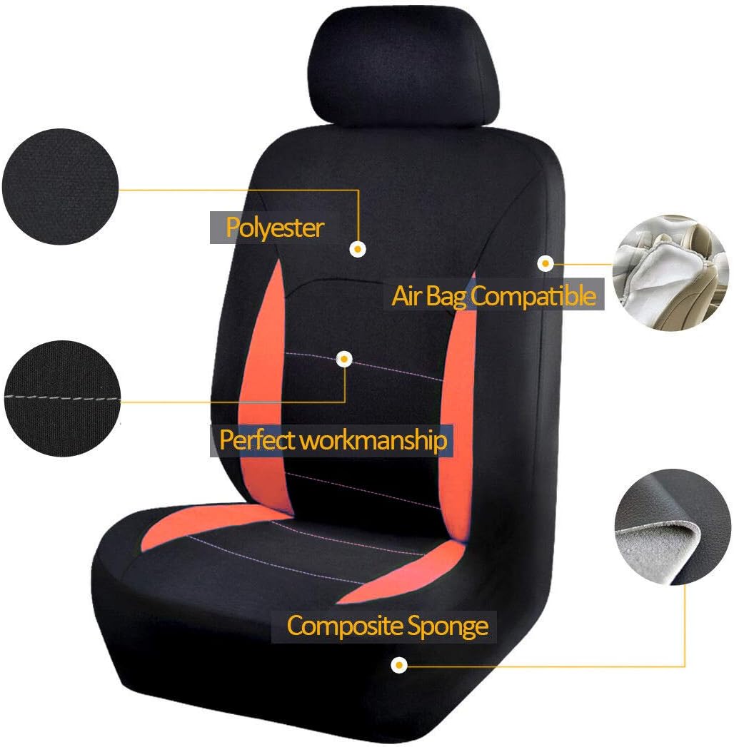Detalle de Flying Banner Car Seat Covers: Front Seats & Rear Bench, Universal Fit, Easy Install
