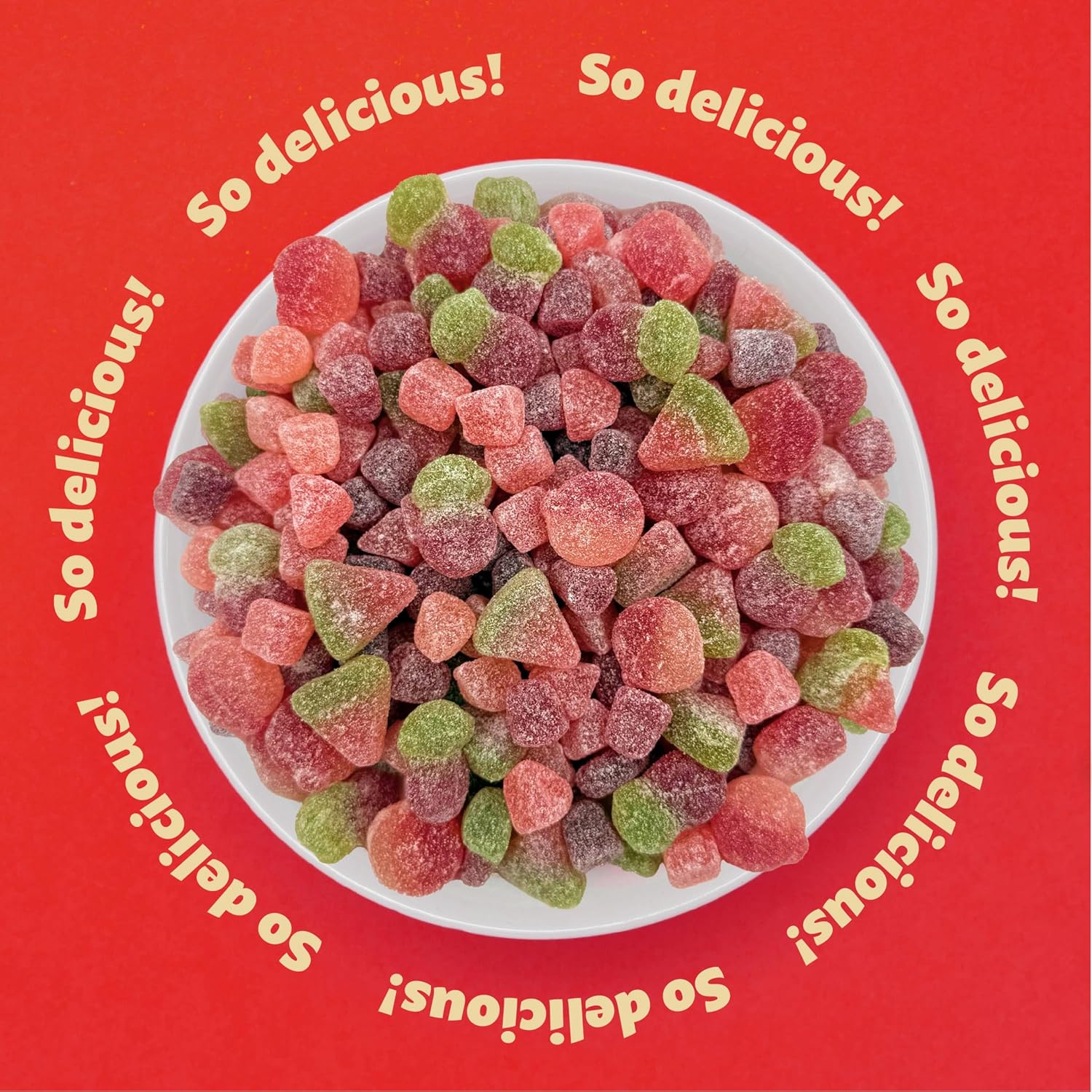 Detalle de ILIKE! Sour Fruit Jelly Candy Mix, Dye-Free Vegan Gummies, 1 Lb Bag