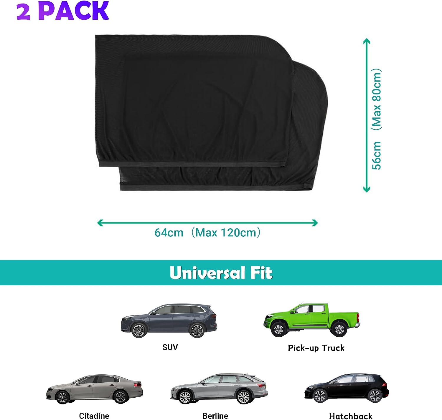 Detalle de CaiTang Pare Soleil Voiture Bébé – Chaussettes Solaires Universelles (2 pièces)