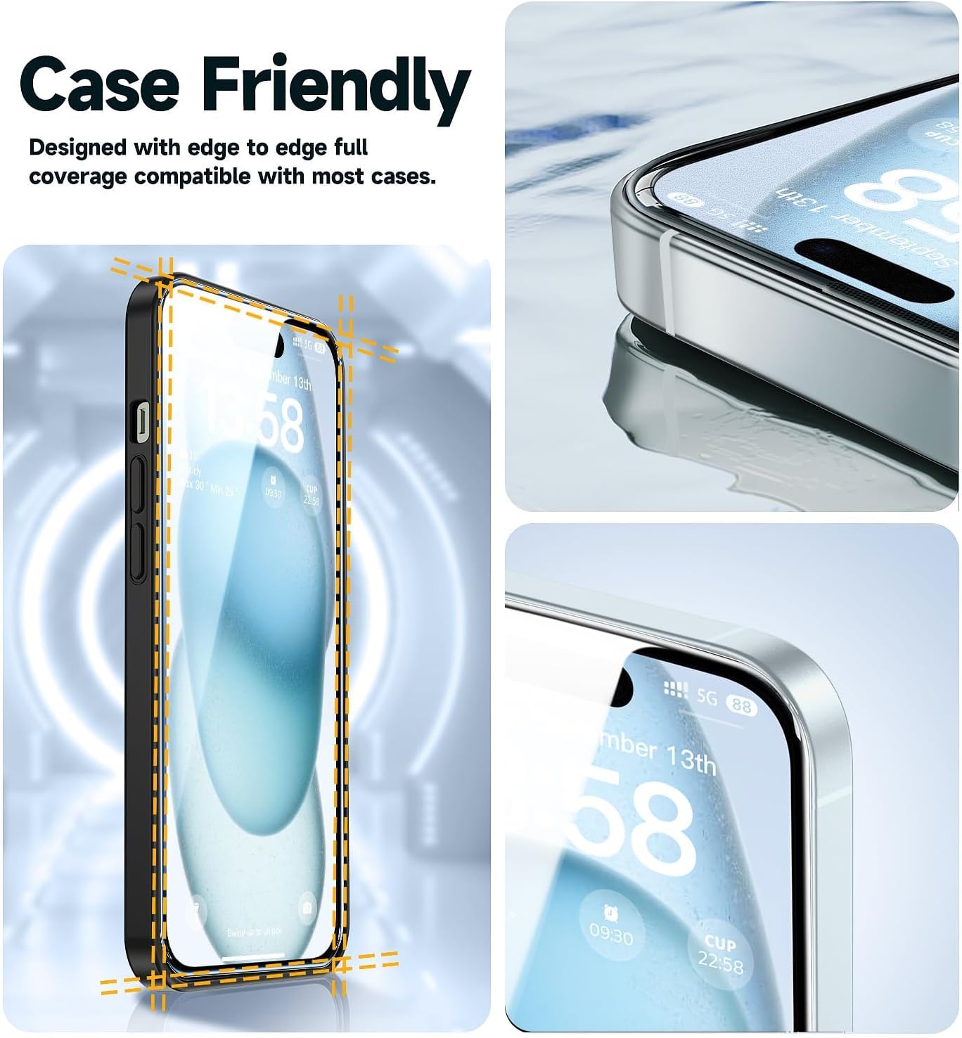 Thumbnail 5 de MAGIC JOHN iPhone 15 screen protector 2-pack