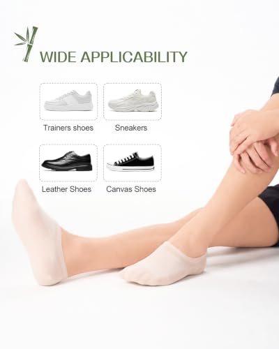 Thumbnail 6 de Cirold Bamboo No Show Socks for Men & Women (6 Pairs) – Beige, Non-Slip