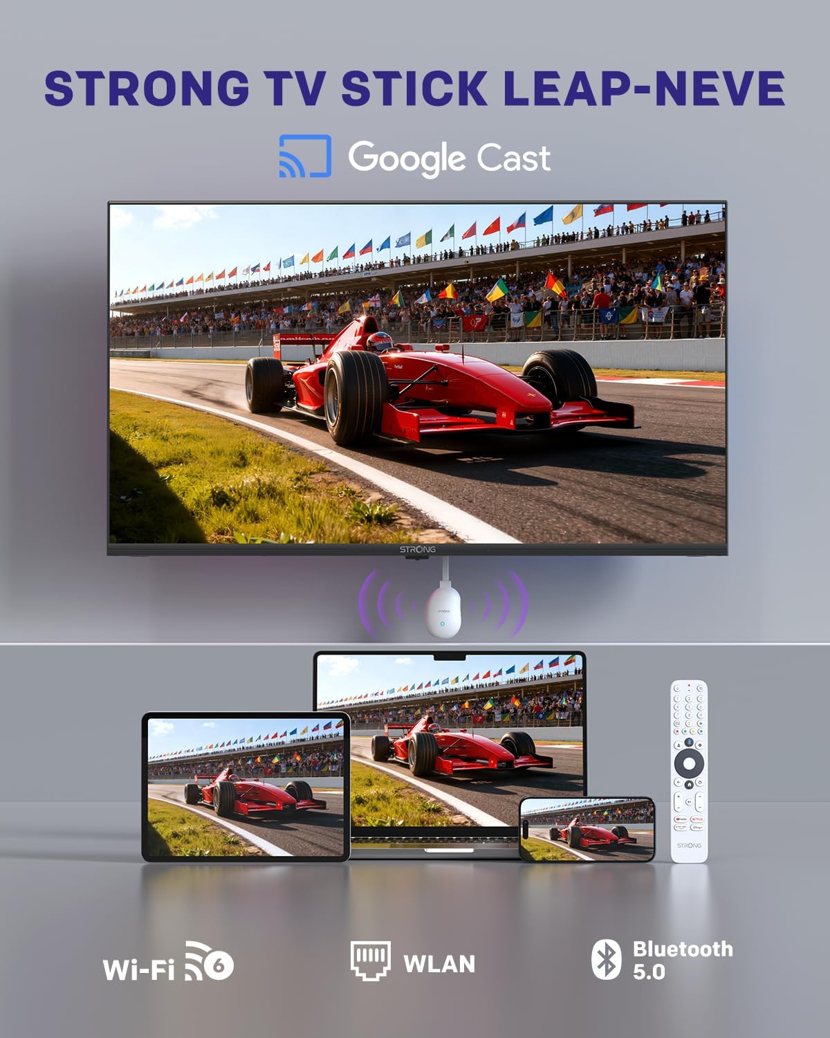 Thumbnail 2 de Strong LEAP-Neve 4K UHD Streaming Stick mit Google TV, WLAN 6, Ethernet und Dolby Vision/Atmos