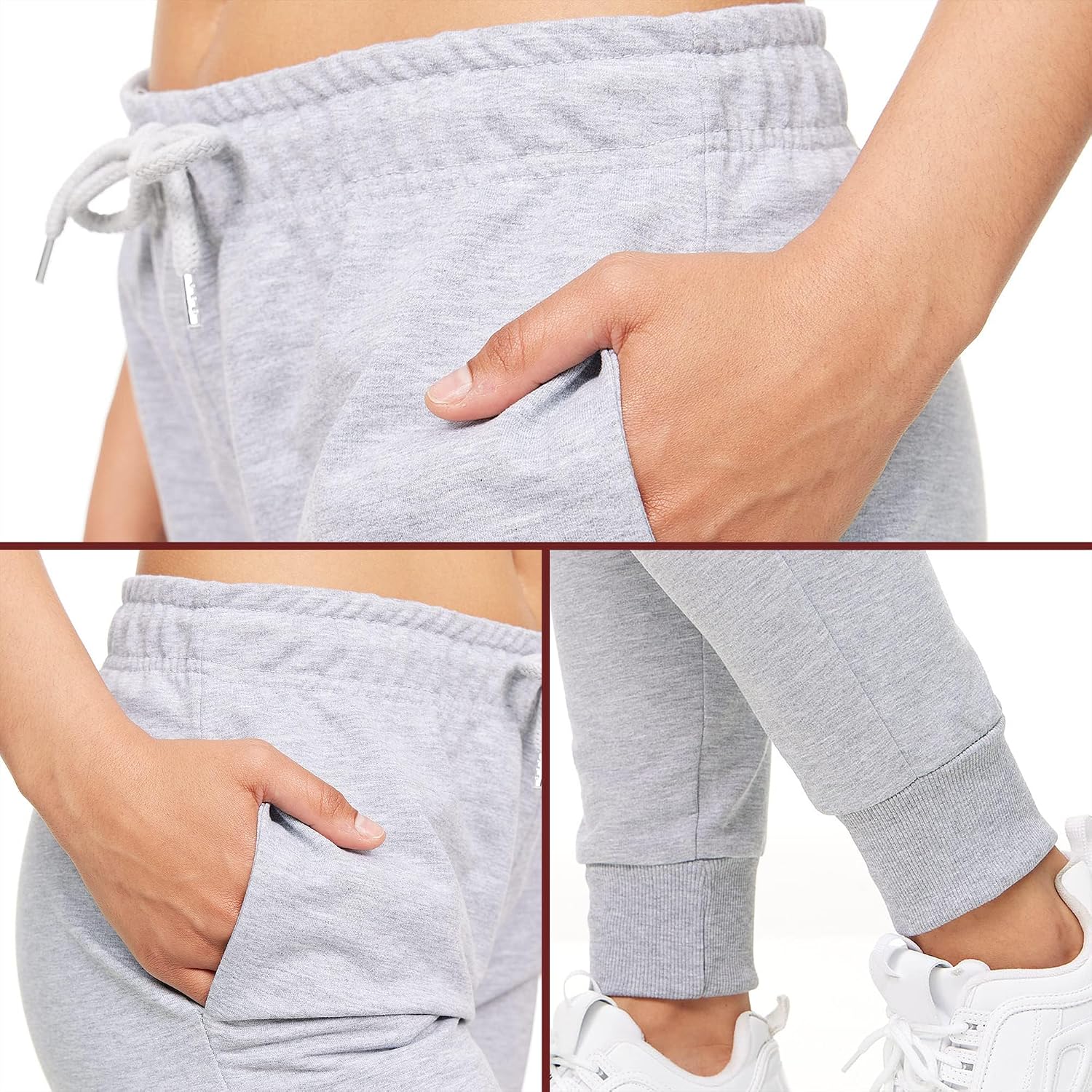 Thumbnail 5 de ROSS CAMP joggingbroek voor dames van katoen, met trekkoord en geribde boorden