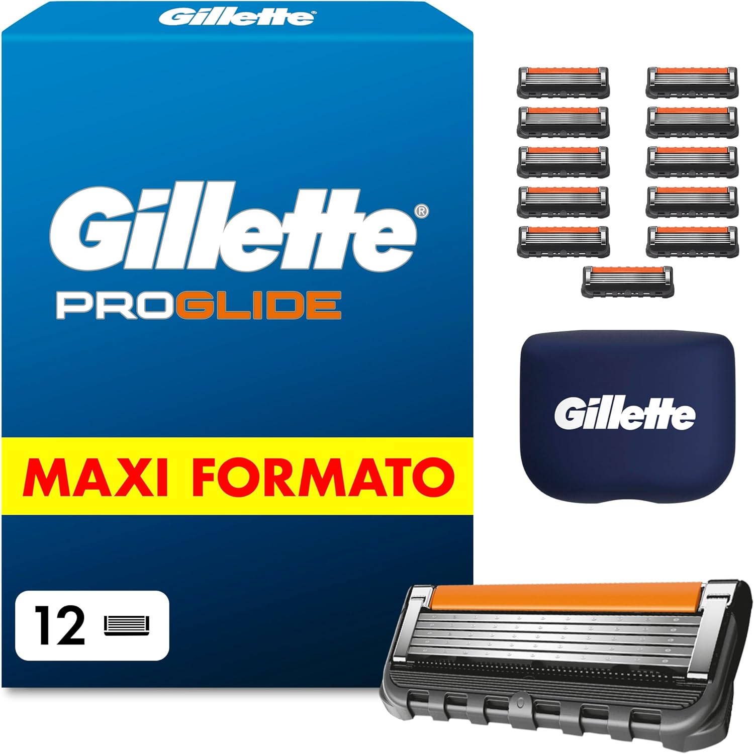 Detalle de Gillette Proglide 12 lamette EverGlide 30 rasature
