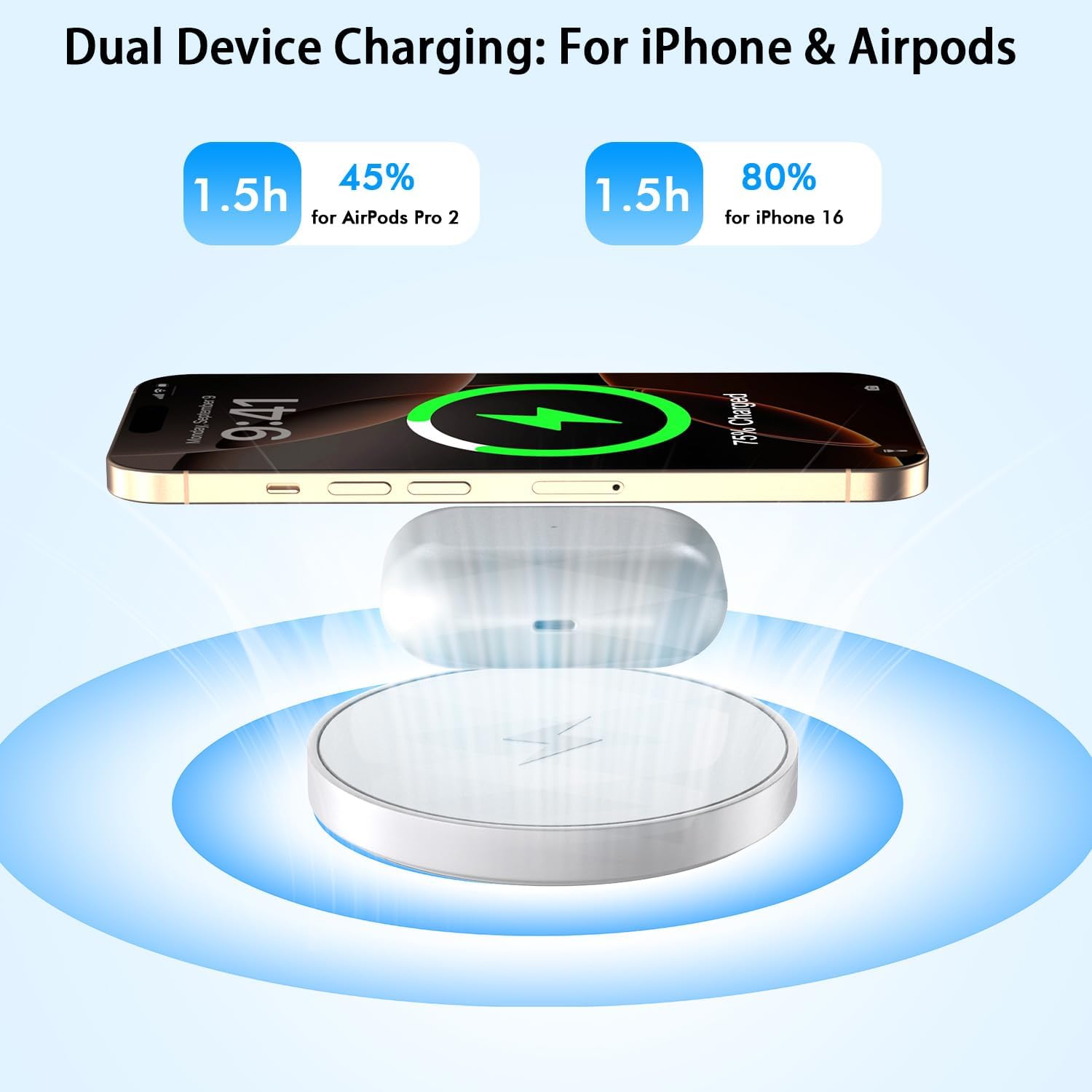 Thumbnail 3 de Magnetic iPhone 10FT Wireless Charger