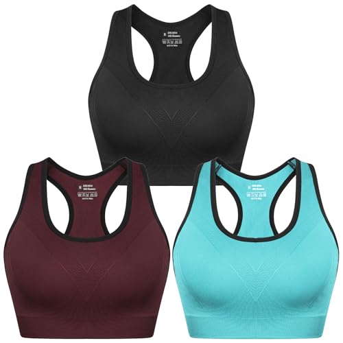 Detalle de Sykooria Brassière Sport Femme – Brassière Yoga à coussinets amovibles, soutien et confort