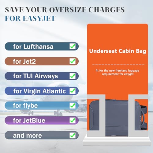 Detalle 2 de Hayayu Bagaglio a Mano per EasyJet 45x36x20 cm: zaino di lavoro e viaggio con 32 L di capacità