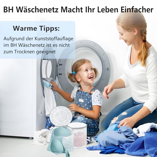 Detalle de Birswoil Wäschenetz für BHs, 3er-Set aus Polyester mit verdecktem Reißverschluss