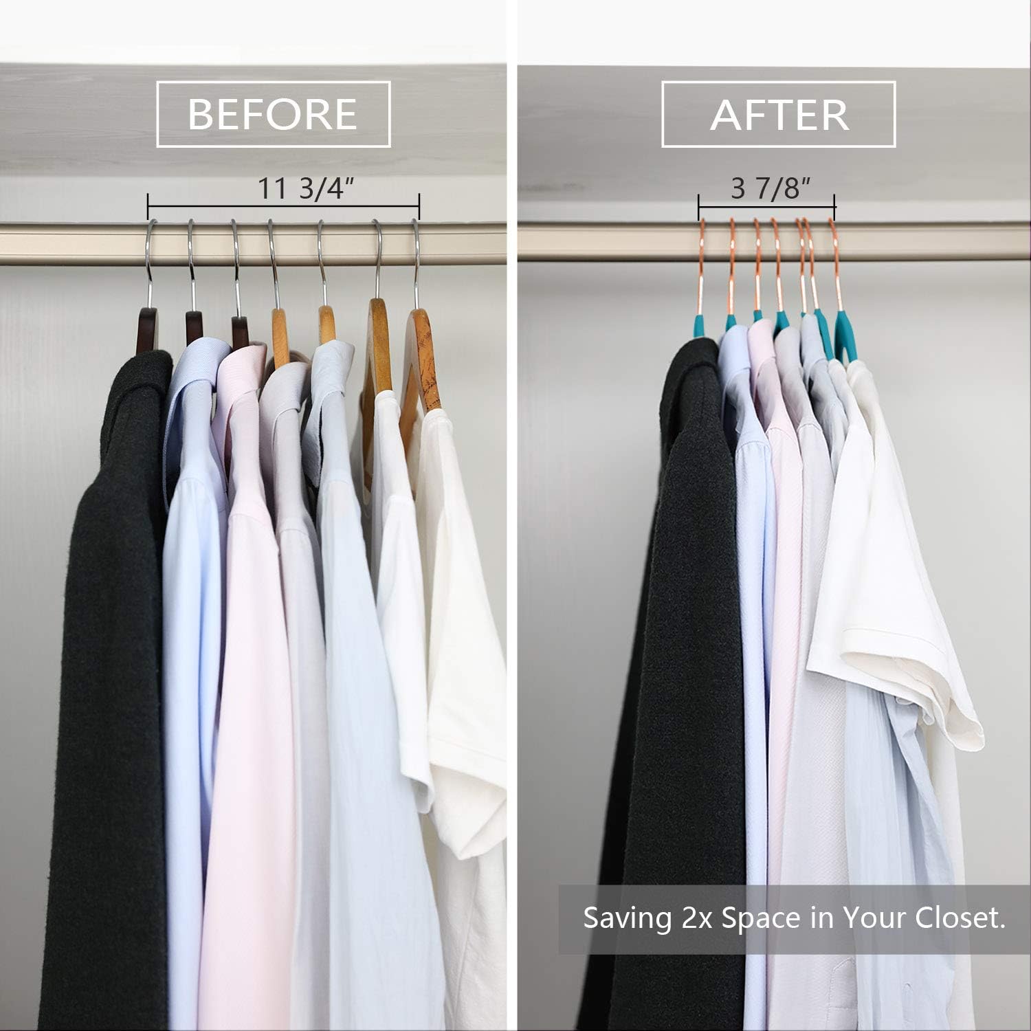 Thumbnail 3 de MIZGI Premium Velvet Hangers 50-pack — non-slip