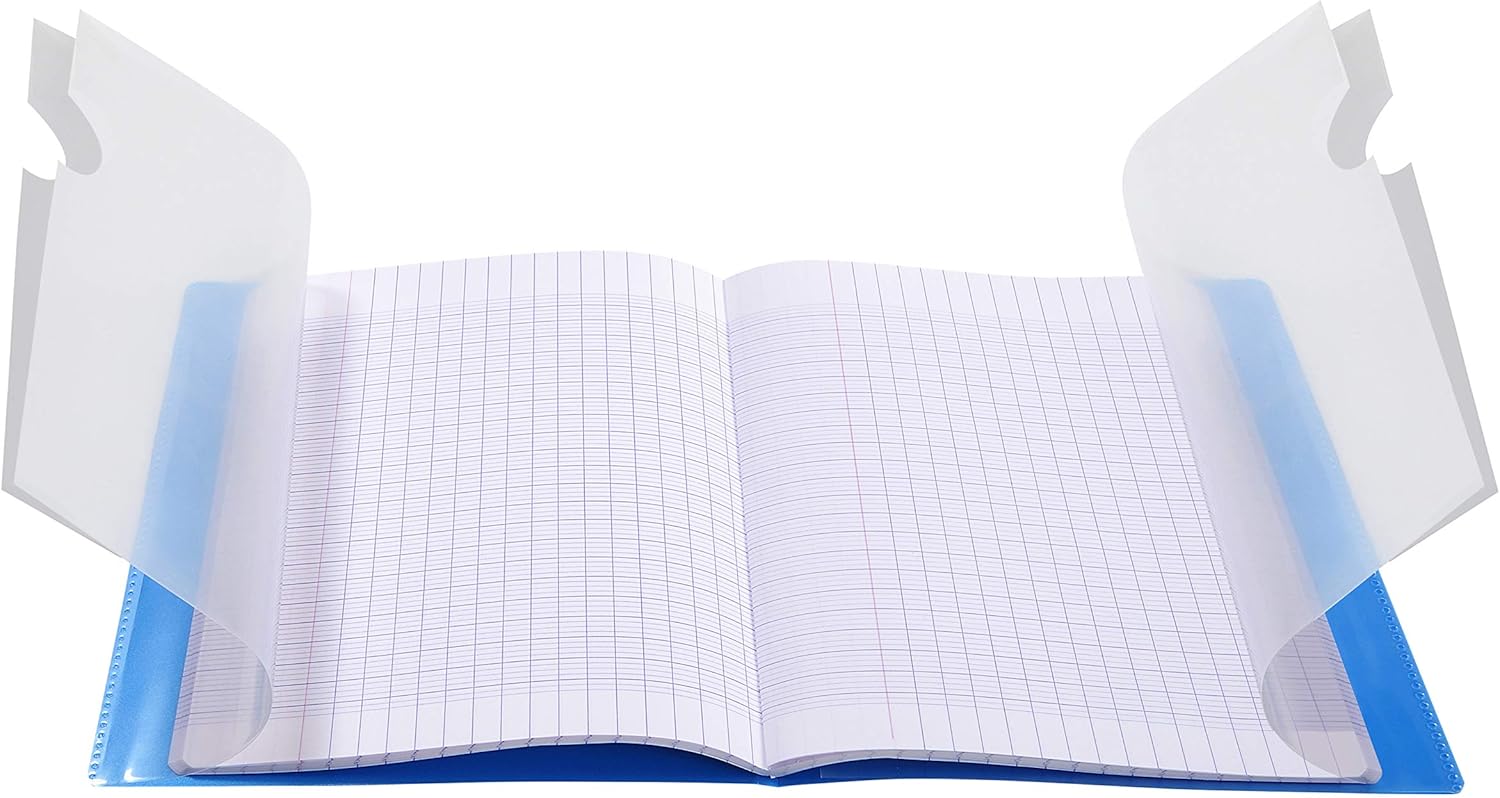 Thumbnail 2 de Clairefontaine 984420AMZC – Lot de 2 Cahiers Agrafés Koverbook 24x32 cm, 48 Pages, 90 g, Couverture Polypro, Incolore