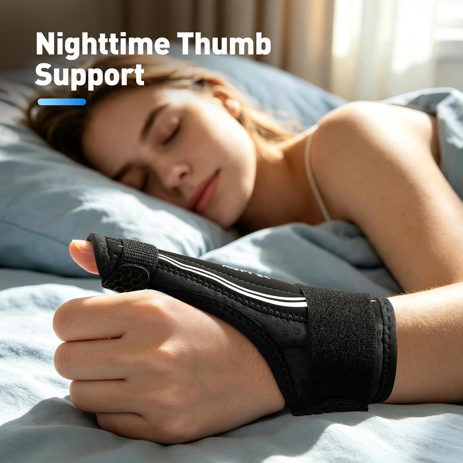 Detalle 2 de AGPTEK APTWB1WL Thumb Wrist Brace, Large, Dual Aluminum Stays