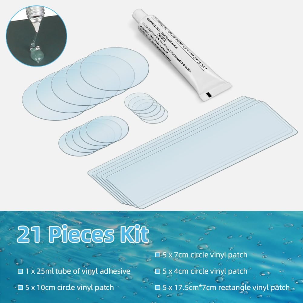 Detalle 2 de OSDUE P-TLH20230629-PVC1 zwembadreparatieset met vinyl lijm en PVC-pleisters
