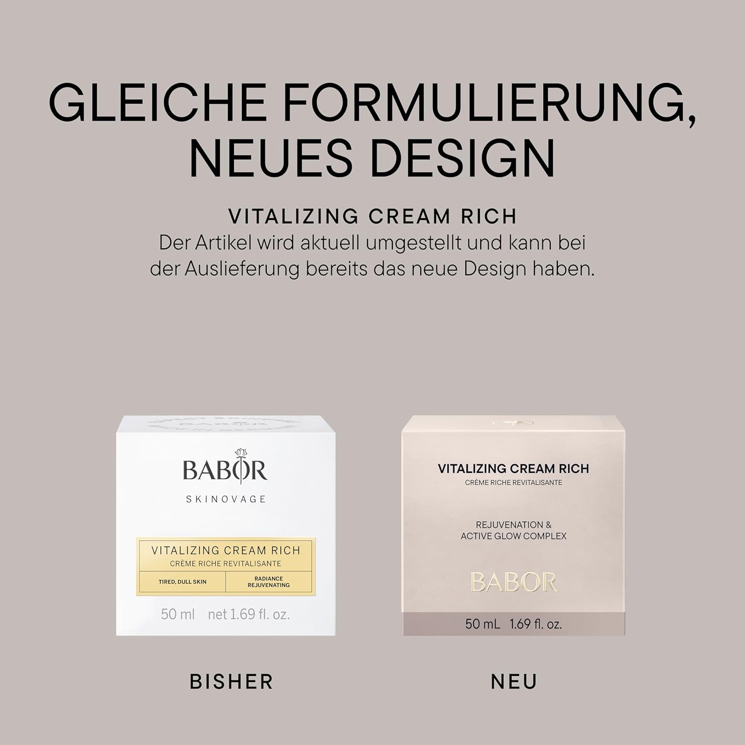 Thumbnail 2 de BABOR Vitalizing Cream rich – reichhaltige Gesichtscreme für müde Haut, vegan, 50 ml