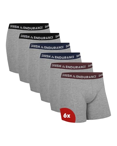 Detalle de DANISH ENDURANCE Calzoncillos hombre Boxer Algodón Premium — Pack 6 Multicolor (L)