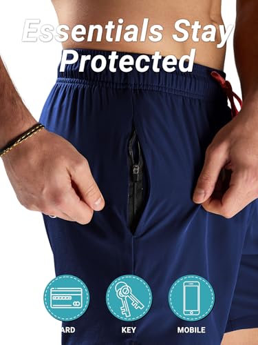 Thumbnail 4 de Arcweg Badehose für Herren mit Reißverschlusstasche – Atmungsaktiv, wasserabweisend, dunkelblau, XXL