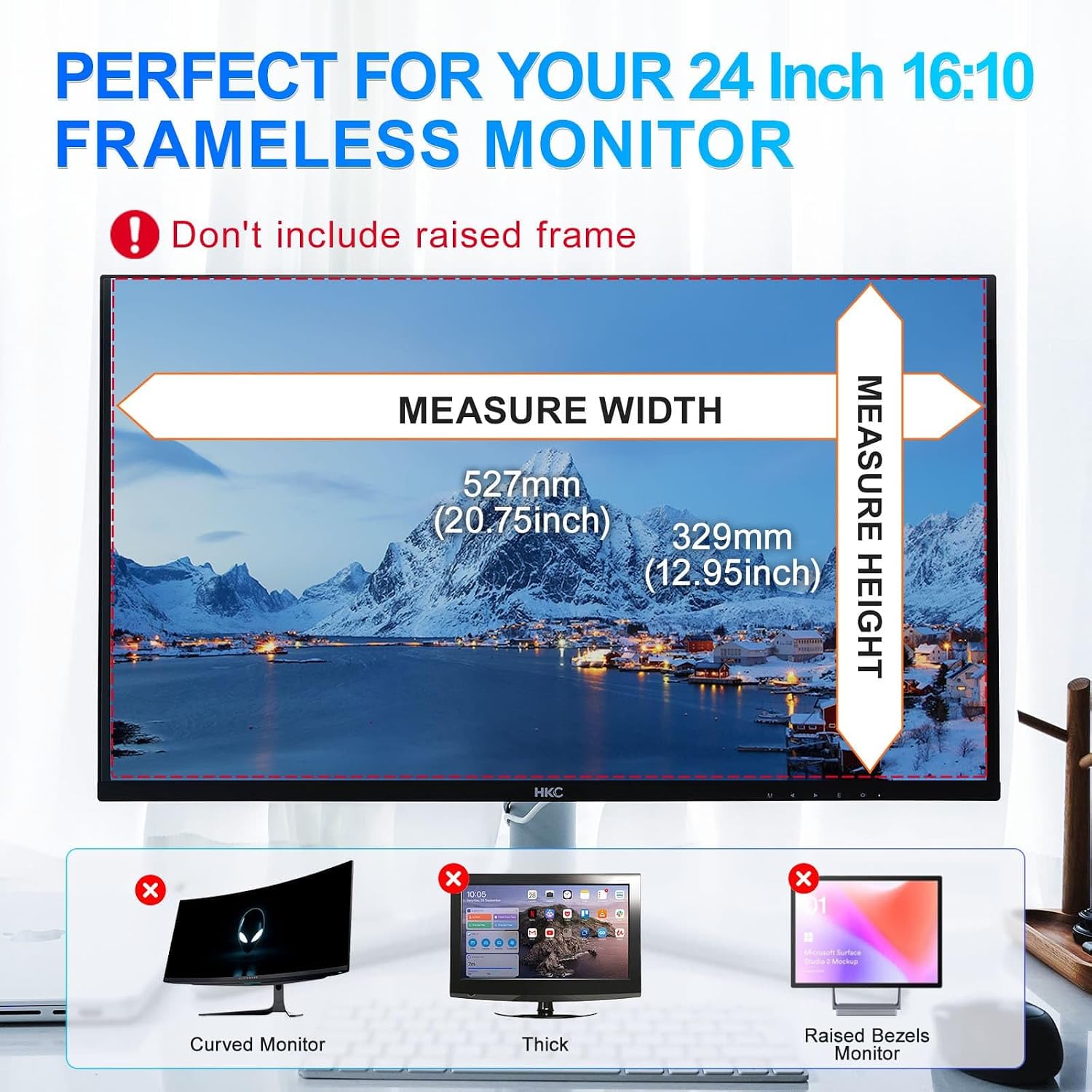 Thumbnail 4 de GUDTEKE 24 Inch Magnetic Privacy Screen 2-Pack