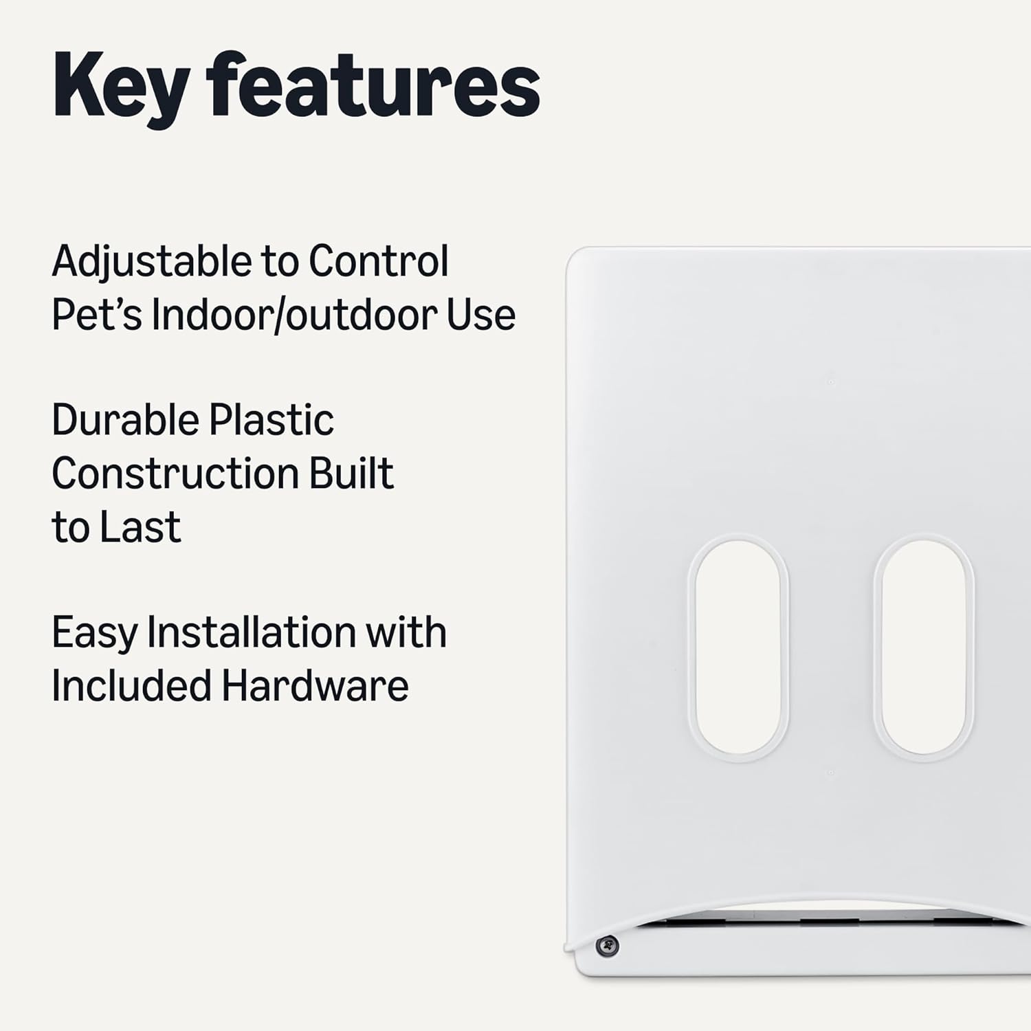 Detalle de Amazon Basics Adjustable Plastic Dog and Cat Door, Medium