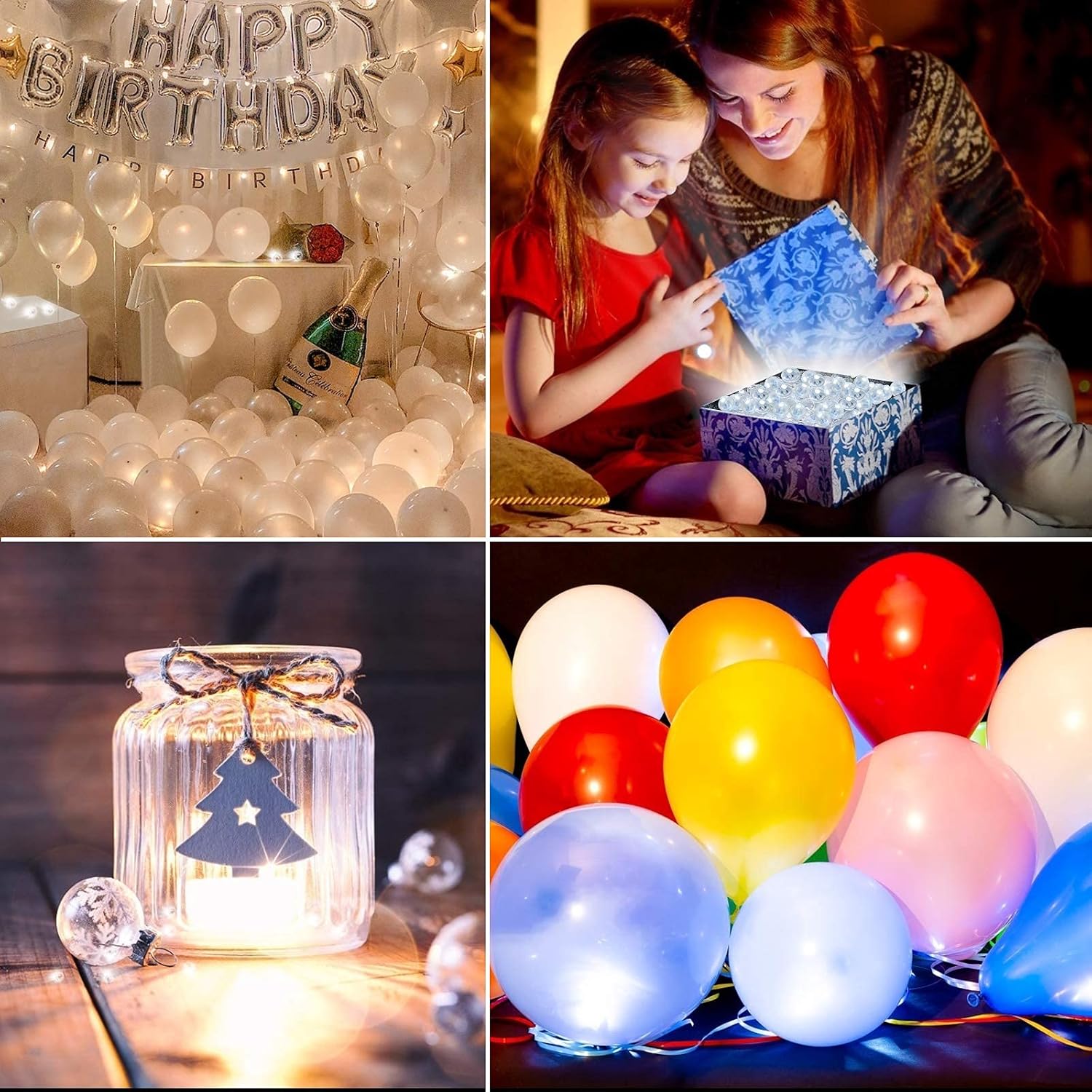 Thumbnail 5 de Aogist 100pcs White LED Balloon Light (Tiny Mini Round LED Ball Lights)