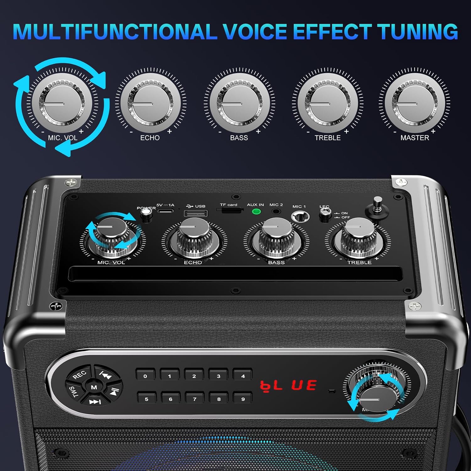 Thumbnail 6 de JYX 200W Karaoke Machine with 2 Wireless Microphones, TWS & Multi-Input