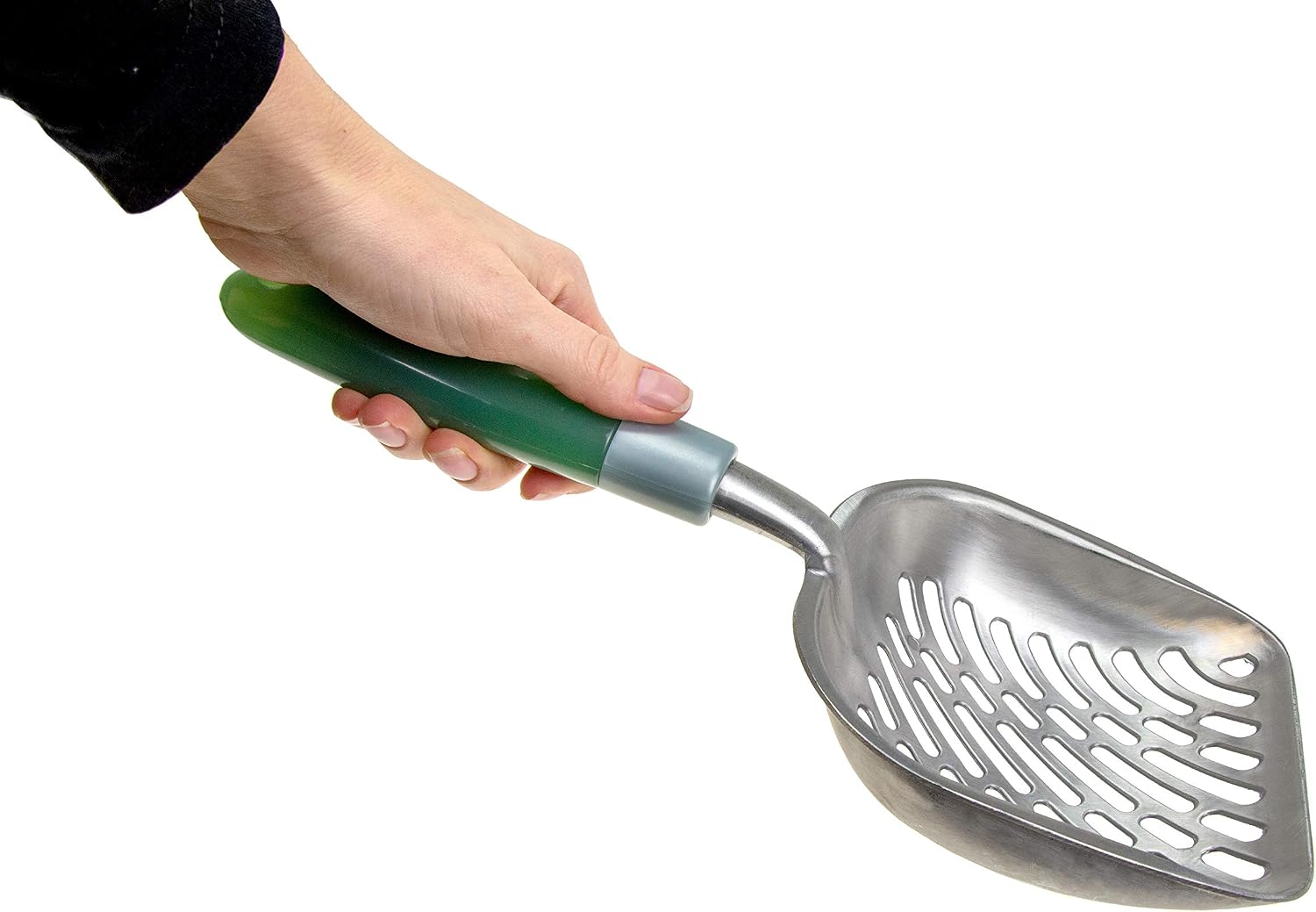 Detalle 2 de Karlie Alu-Kotschaufel (L 34 cm, B 14 cm, H 5 cm) grün – aus rostfreiem Aluminium