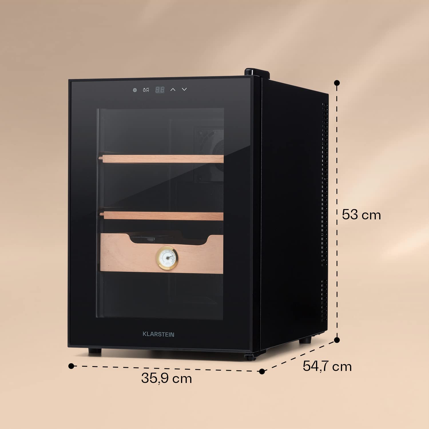Thumbnail 6 de Klarstein El Presidente HEA-Presidente40-Blk cigarrhumidor, 37 liter, cederträ