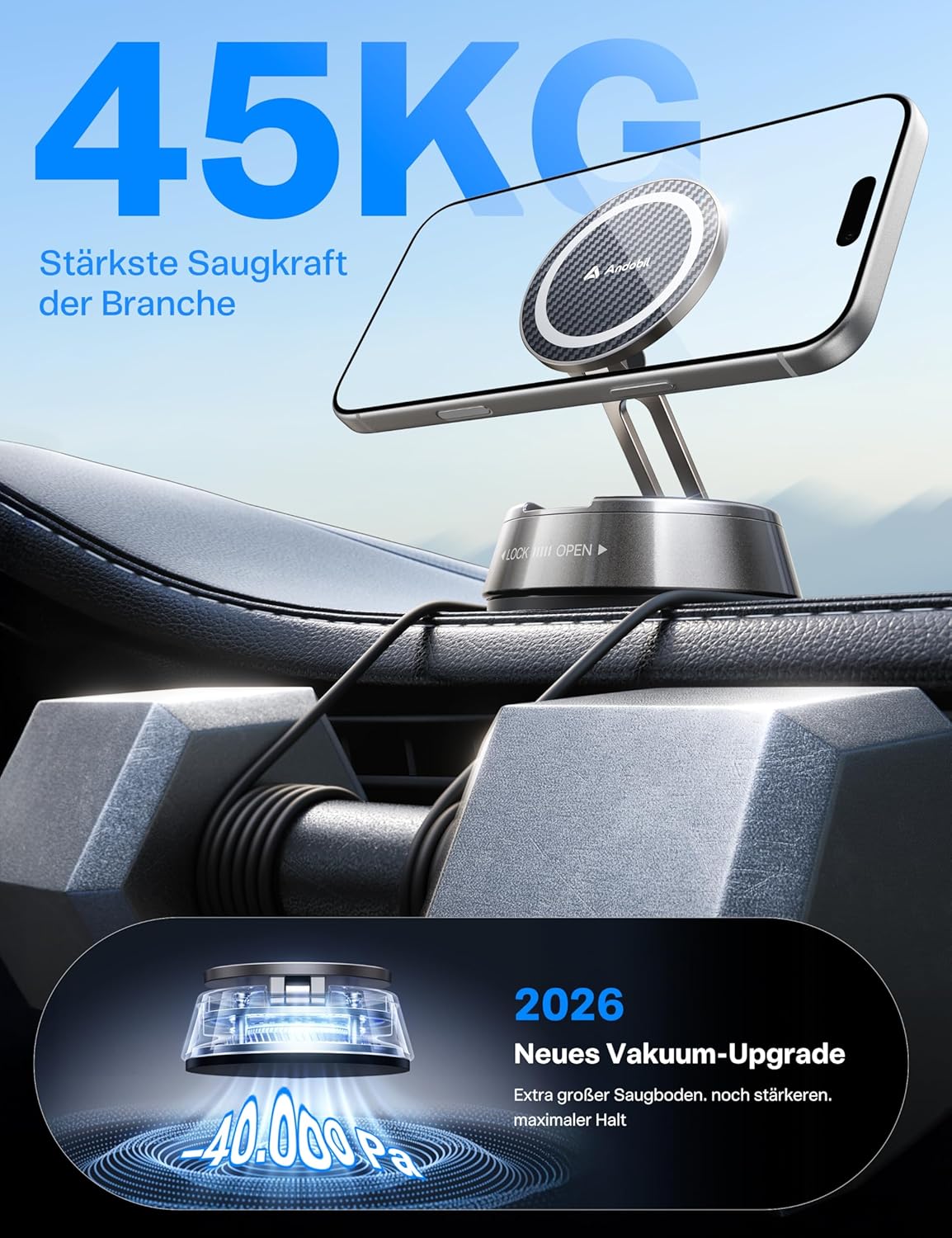 Detalle de andobil 2026 MagSafe Auto Halterung 360° Drehbar