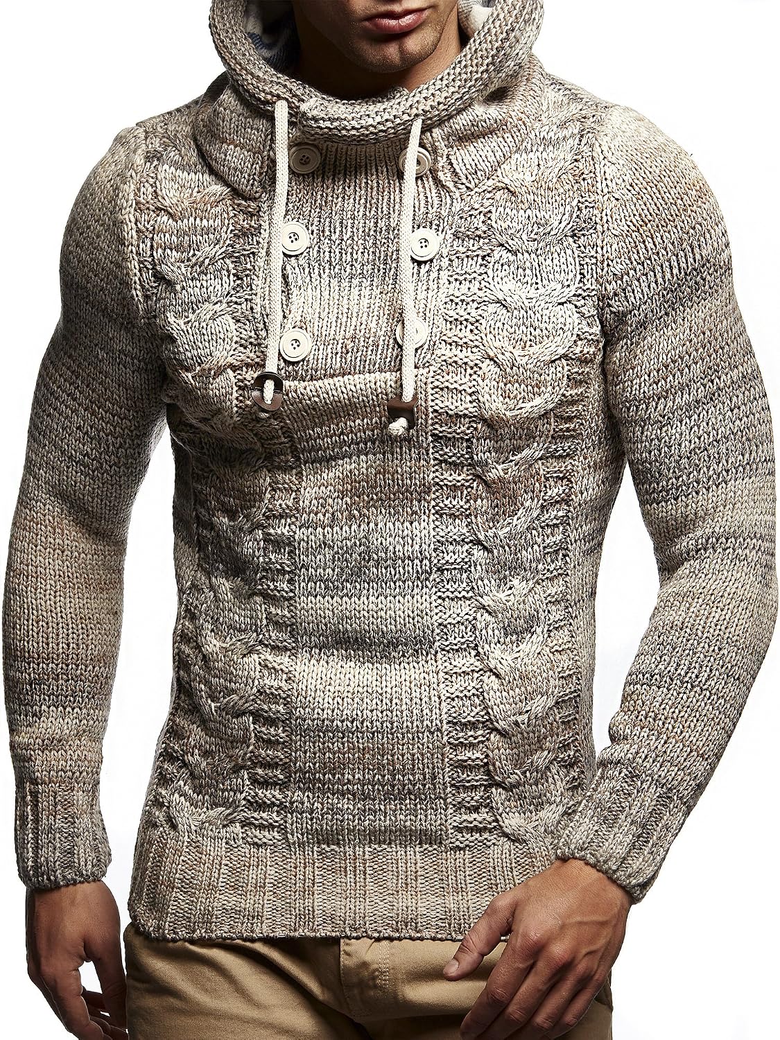 Detalle de Leif Nelson Pull Tricoté Cardigan Homme