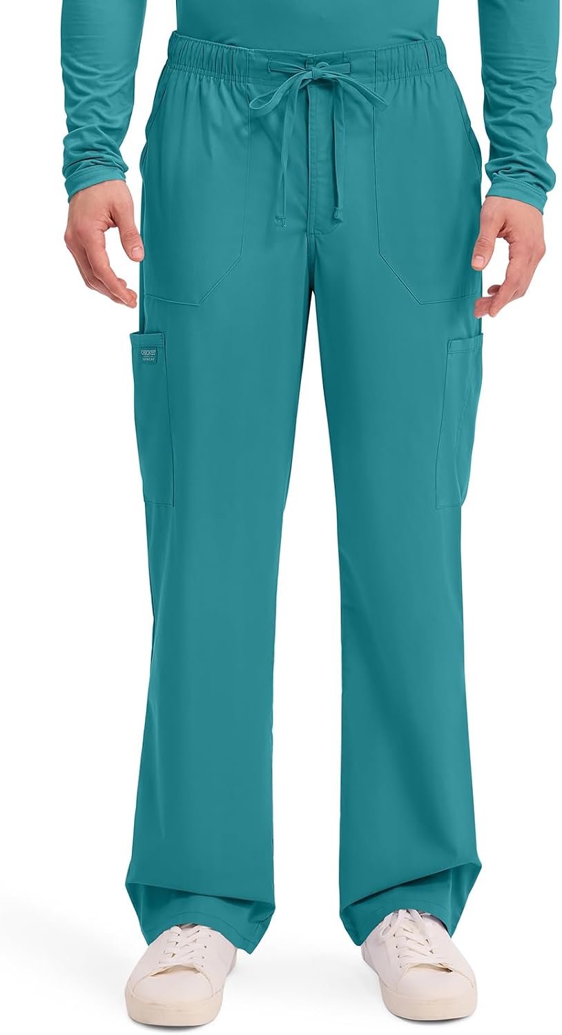Detalle de Cherokee WW190 Men’s Tapered Cargo Scrub Pants, 2-Way Stretch
