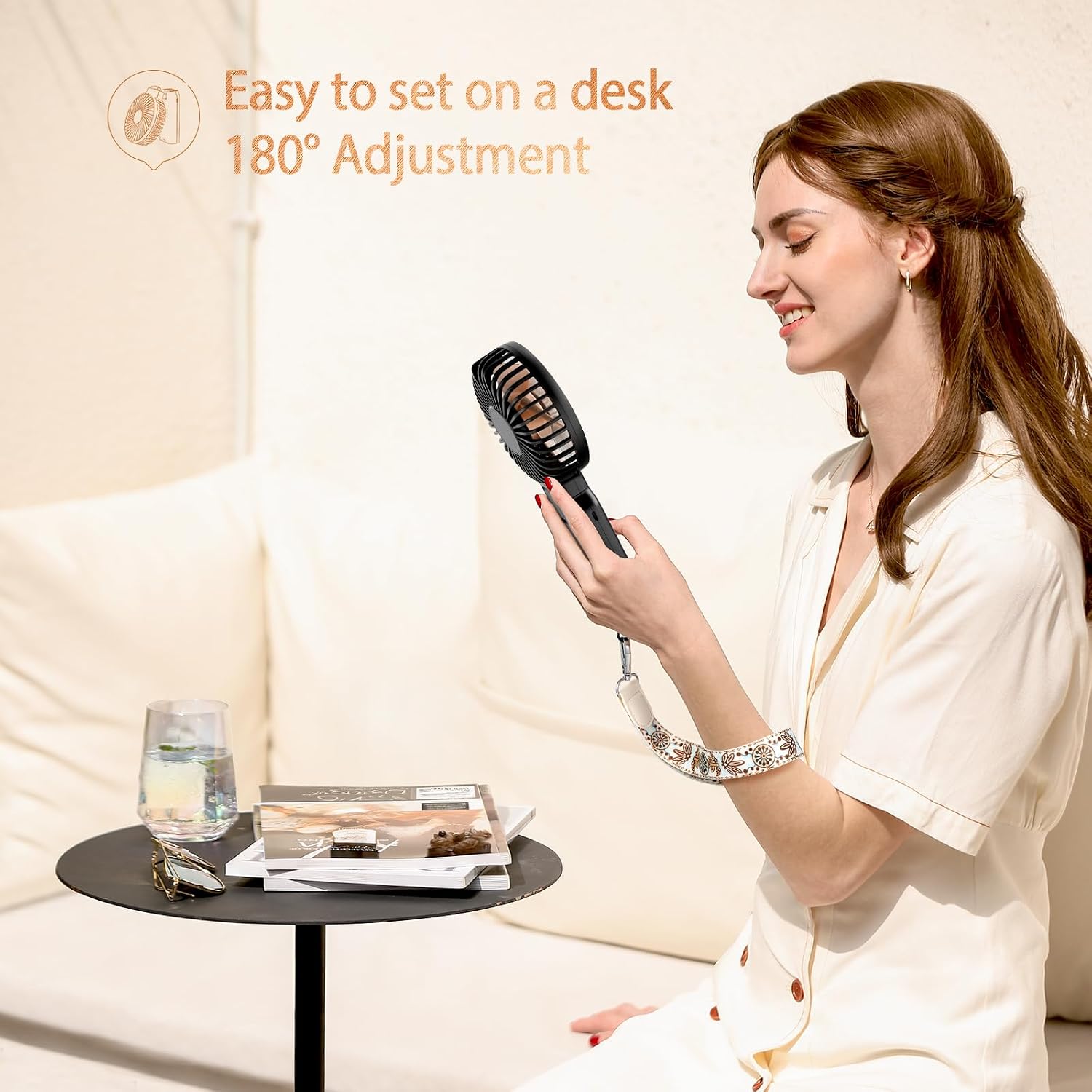 Thumbnail 5 de Funme 9000 Battery Power Bank Hand Fan: A 3-in-1 Foldable Companion for Travel and Outdoor Use
