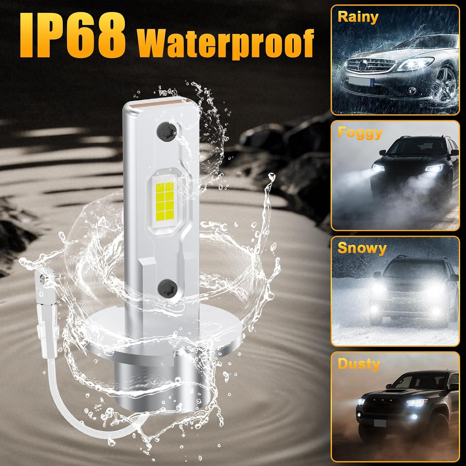 Thumbnail 6 de AUXIRACER Lampadine H3 LED 30000LM – Plug and Play, 6500K, 50.000 ore (2 pezzi)