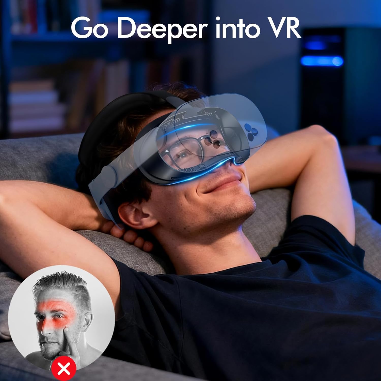 Detalle 2 de Face Pad for Meta Quest 3S Facial Interface — Comfort, Ventilation, and Easy Accessory Swap