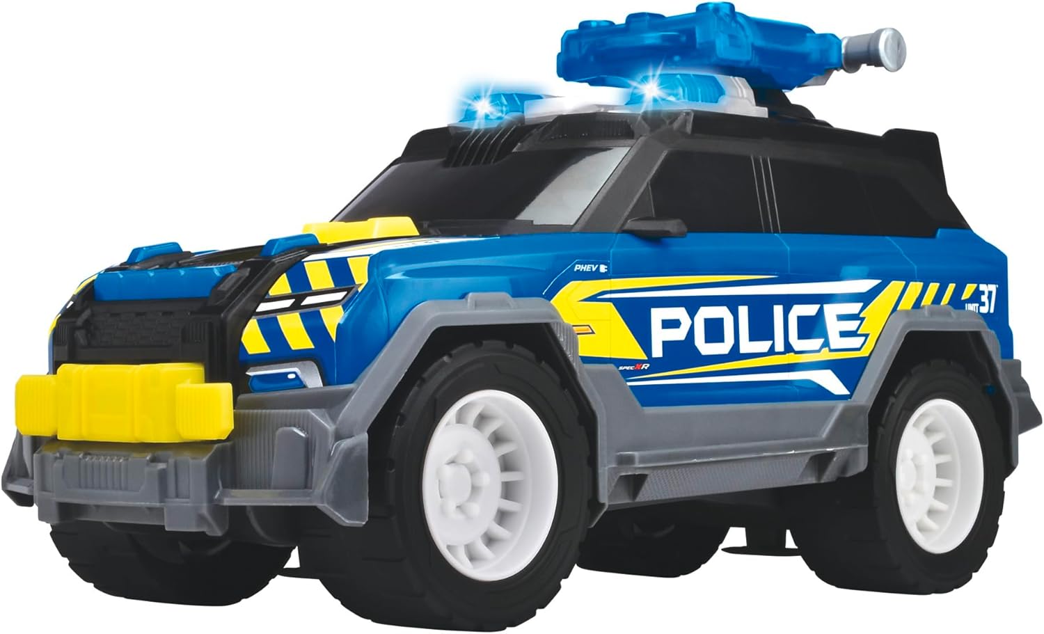 Detalle 2 de Dickie Toys Police SUV 30 cm – A partire dai 3 anni, con disc shooter, luci e suoni